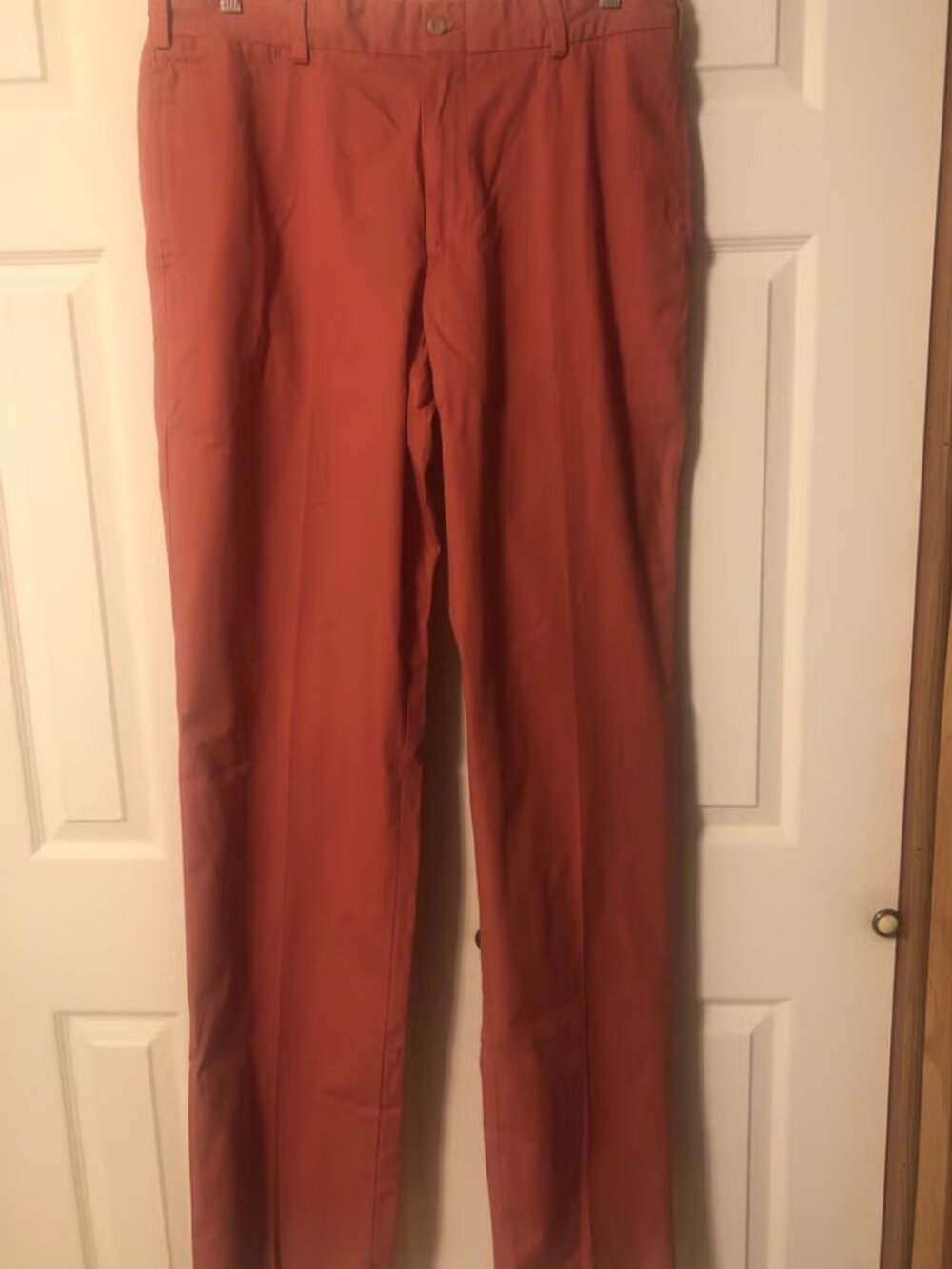 Men's Rust Plain Front Pants Waist 36